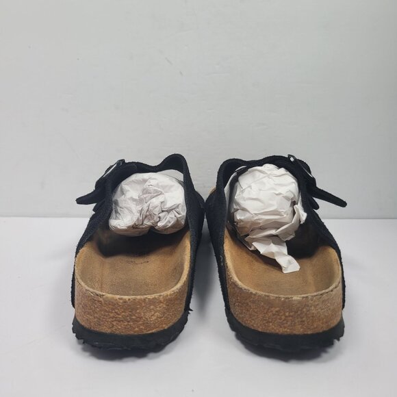 Birkenstock Arizona Women’s Soft Footbed Black Suede Sandals US Size 11 EU 42 - Picture 4 of 8